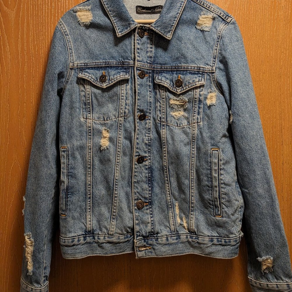 Vintage Jean Jacket M Condemned Nation Unisex